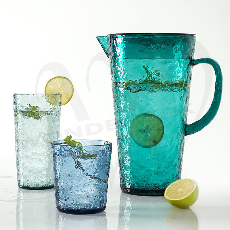 Plastic Pitcher and Matching Drinking Cups